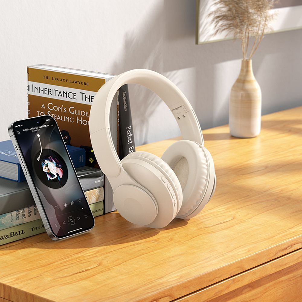 Handsfree Bluetooth HOCO W45, A2DP, Hvid