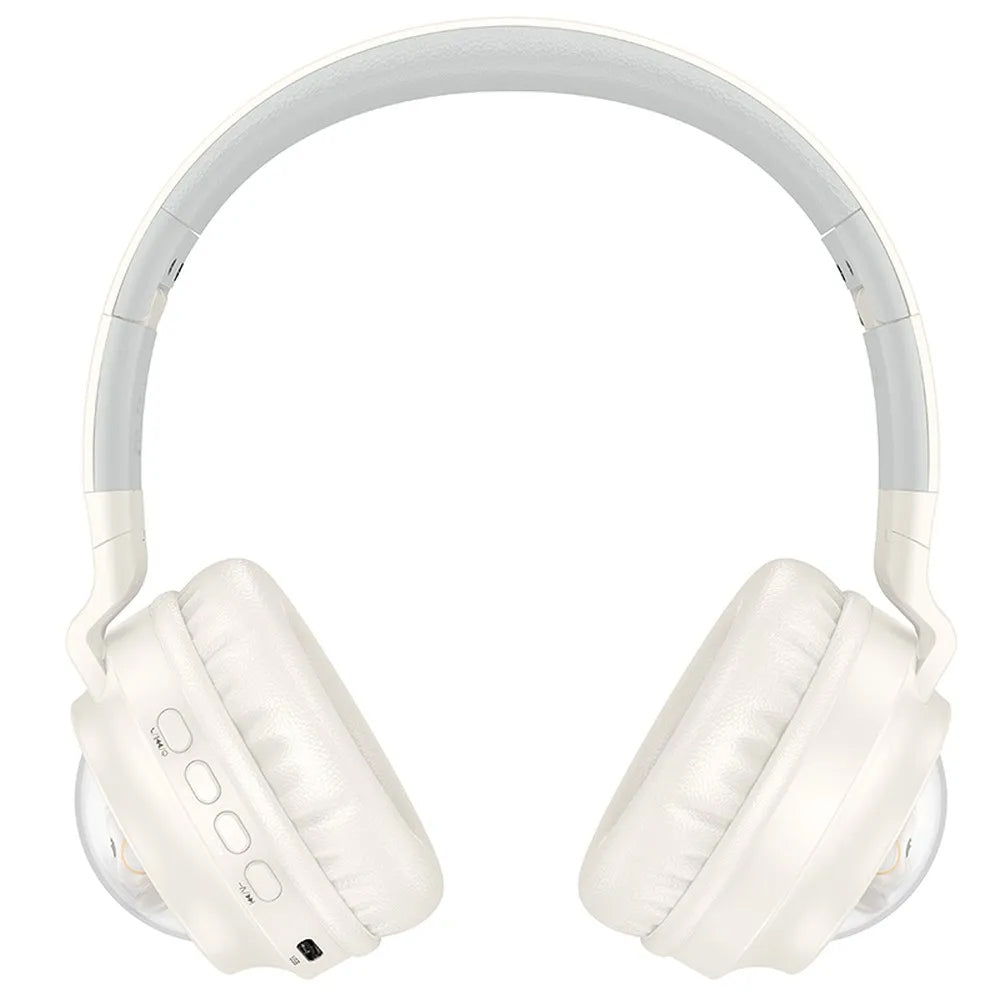 Handsfree Bluetooth HOCO W50 Kids Cute Cat, A2DP, Hvid