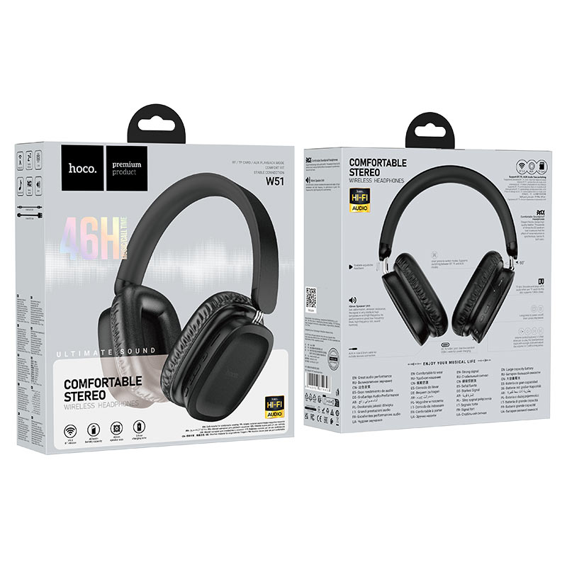 Handsfree Bluetooth HOCO W51 Delightful, A2DP, Sort