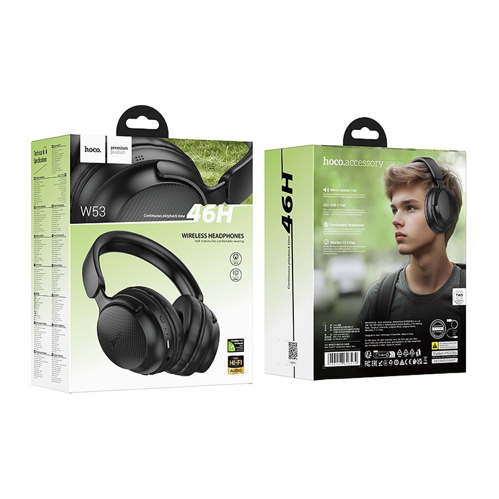 Handsfree Bluetooth HOCO W53, A2DP, Sort