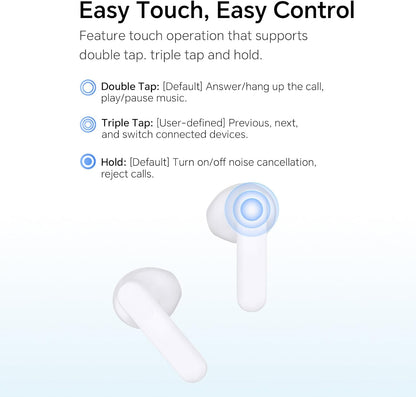 Handsfree Bluetooth Honor Choice X7e, TWS, ANC, Hvid 5504ABHF