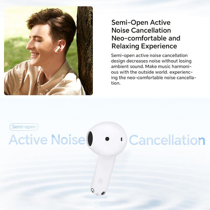 Handsfree Bluetooth Honor Choice X7e, TWS, ANC, Hvid 5504ABHF