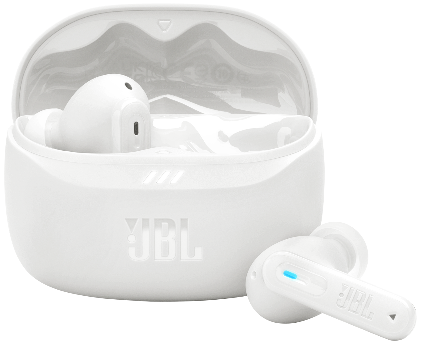 Handsfree Bluetooth JBL Tune Beam 2, TWS, ANC, MultiPoint, Hvid JBLTBEAM2WHT