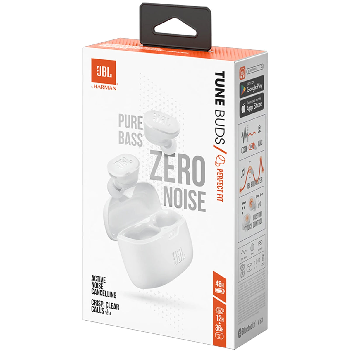 Handsfree Bluetooth JBL Tune Buds, TWS, ANC, MultiPoint, Hvid JBLTBUDSWHT