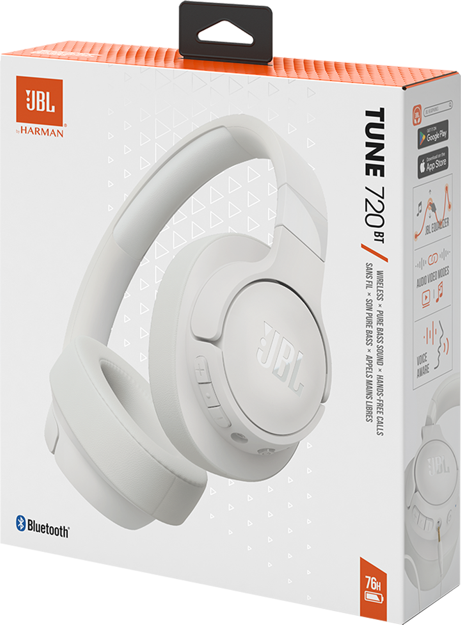 Bluetooth Handsfree JBL Tune 720BT, MultiPoint, A2DP, White, Refurbished JBLT720BTWHT