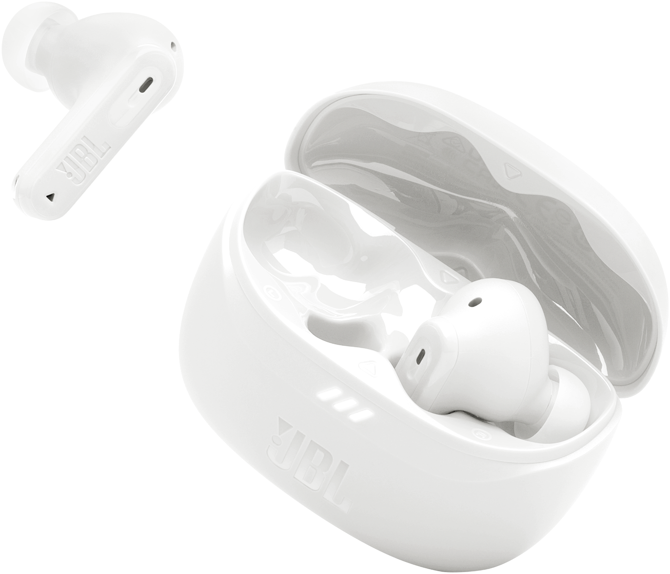 Handsfree Bluetooth JBL Tune Beam 2, TWS, ANC, MultiPoint, Hvid JBLTBEAM2WHT