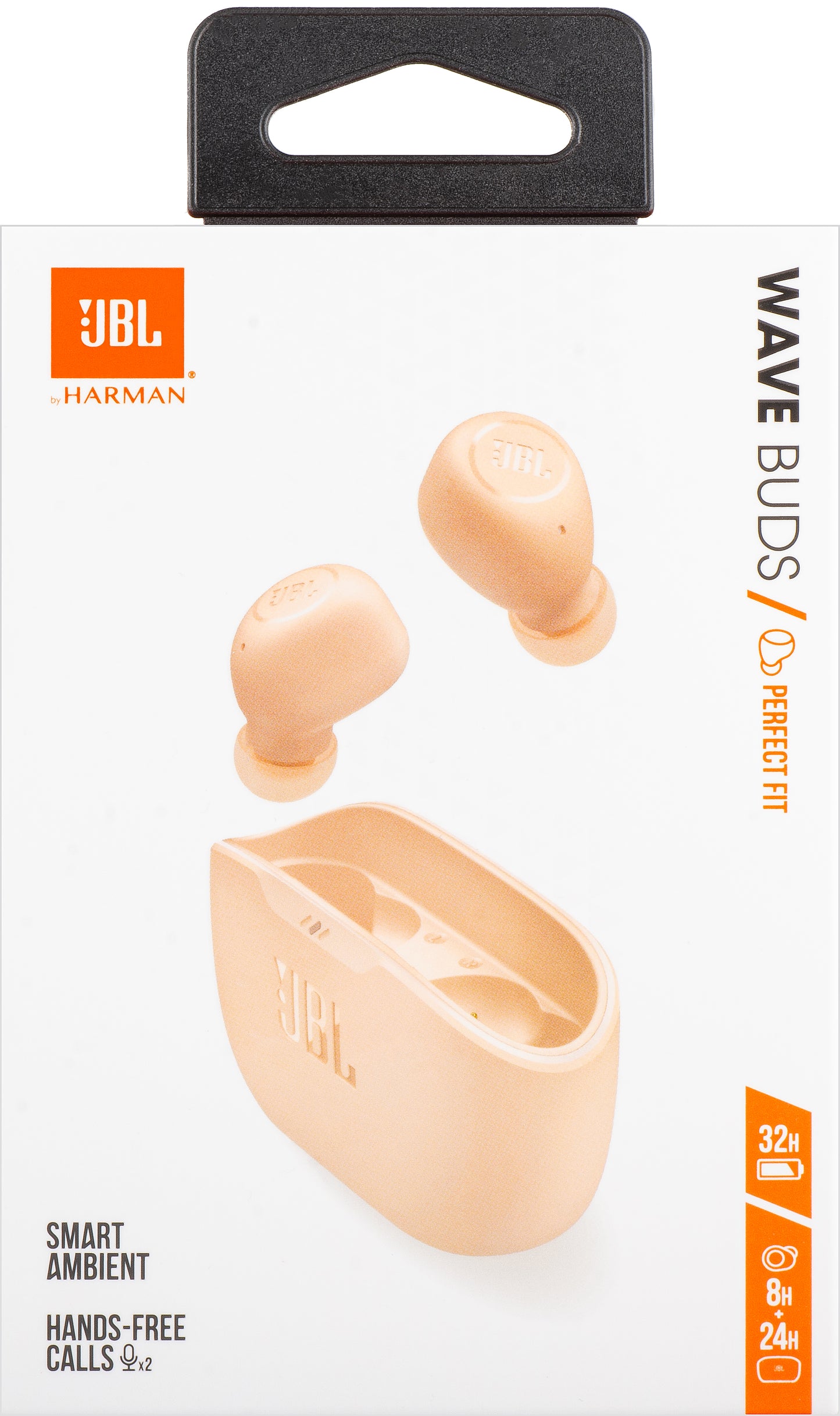 Handsfree Bluetooth JBL Wave Buds, TWS, Beige, Resælget JBLWBUDSBEG