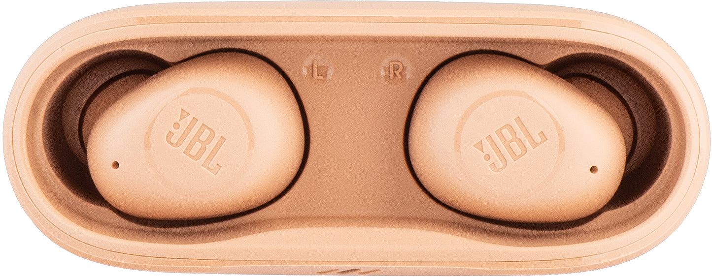 Handsfree Bluetooth JBL Wave Buds, TWS, Beige, Resælget JBLWBUDSBEG