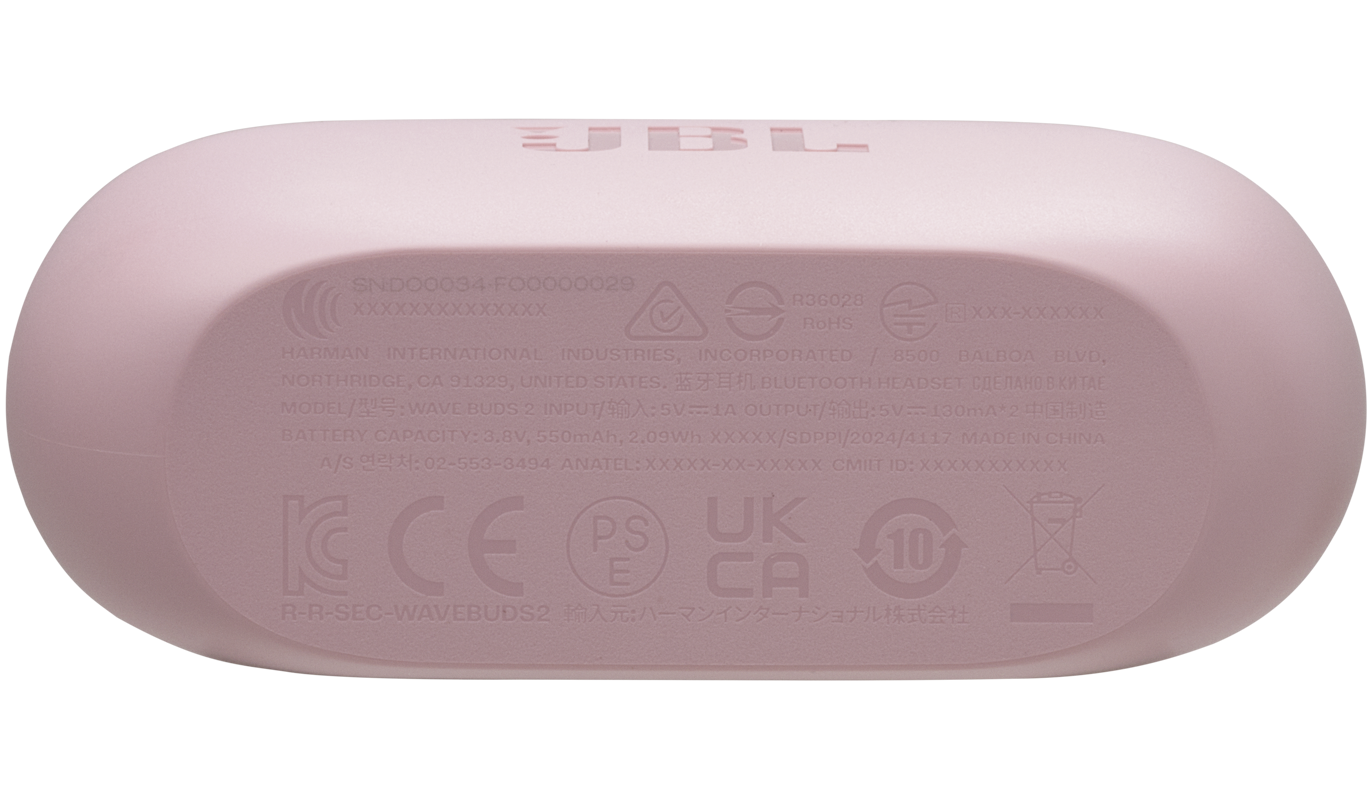 Bluetooth Handsfree JBL Wave Buds 2, TWS, ANC, MultiPoint, Pink JBLWBUDS2PIK