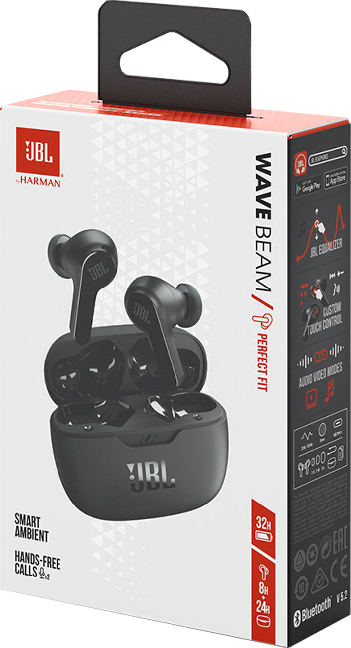 Håndfri Bluetooth JBL Wave Beam, TWS, sort JBLWBEAMBLK