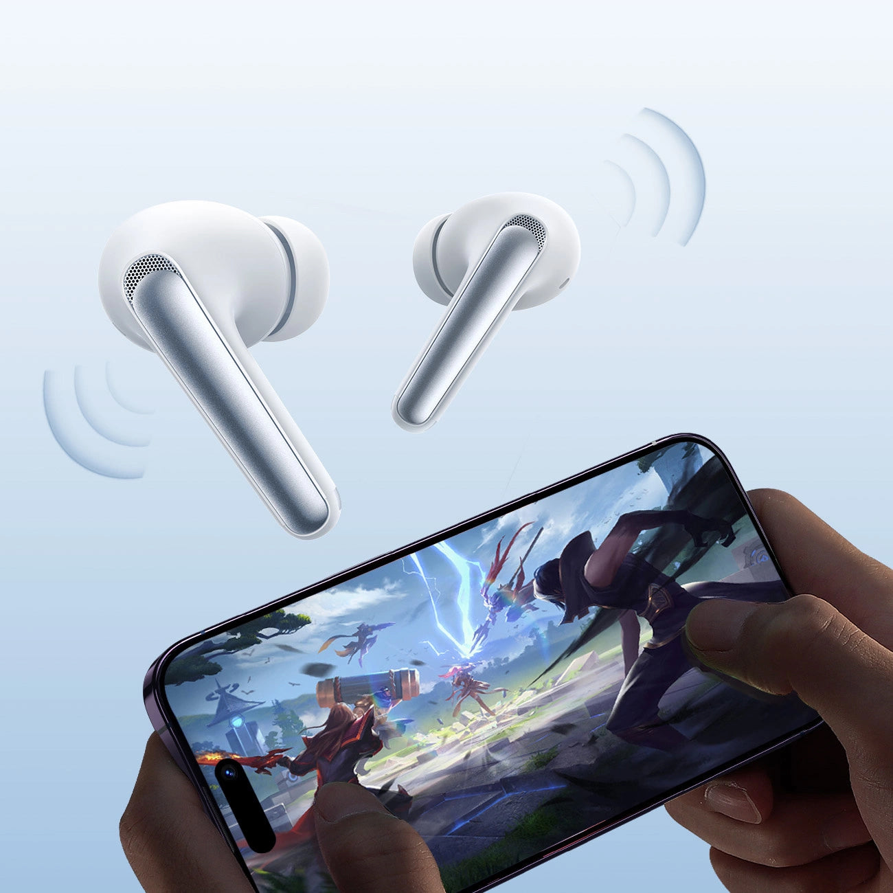 Handsfree Bluetooth Joyroom Funpods JR-FN2, TWS, ANC, Hvid