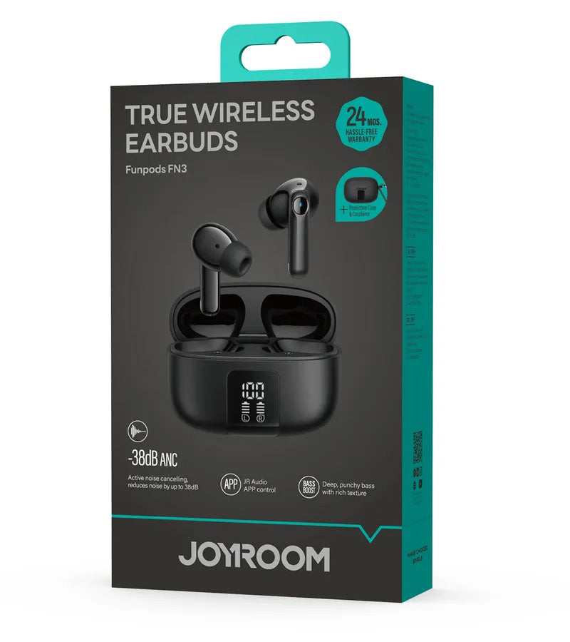 Handsfree Bluetooth Joyroom Funpods JR-FN3, TWS, ANC, Sort