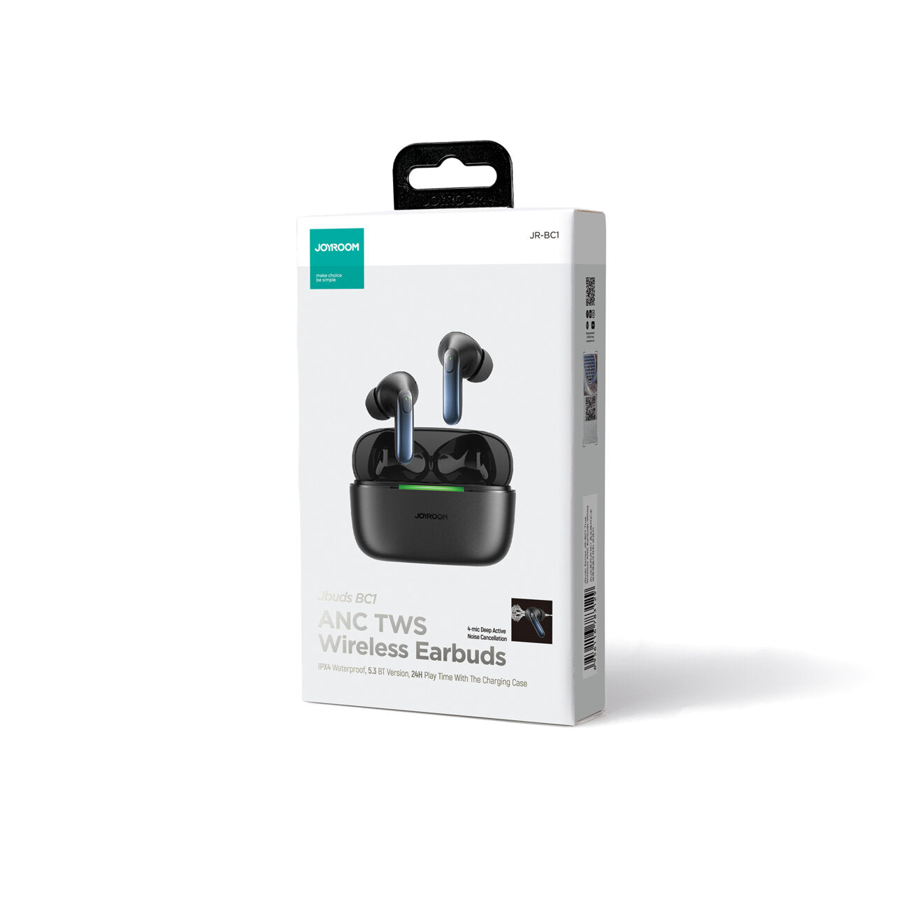 Handsfree Bluetooth Joyroom JR-BC1, TWS, ANC, Sort