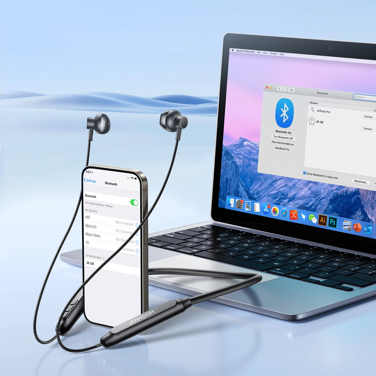 Handsfree Bluetooth Joyroom JR-D8, A2DP, Sort