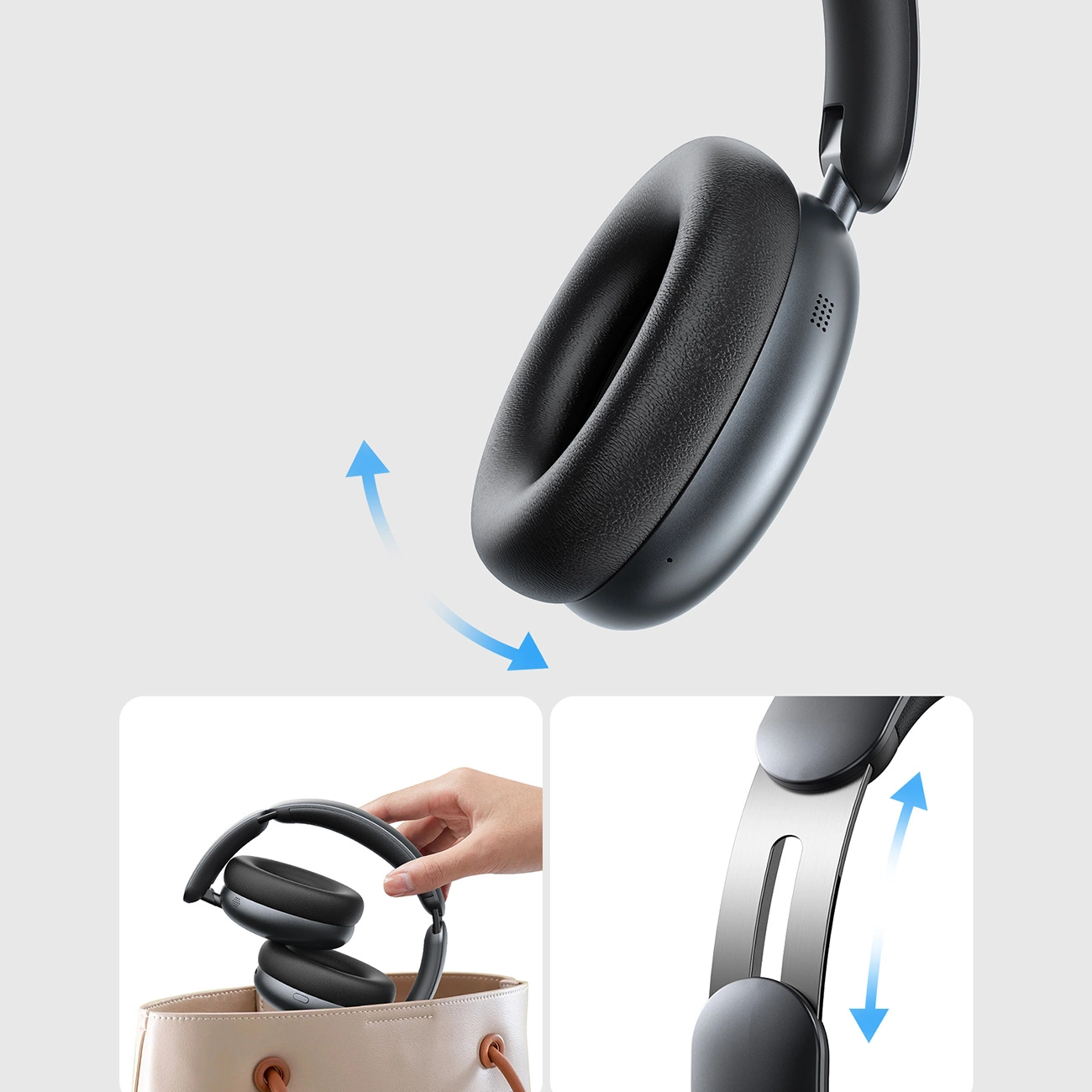 Handsfree Bluetooth Joyroom JR-JH1, A2DP, ANC, Sort