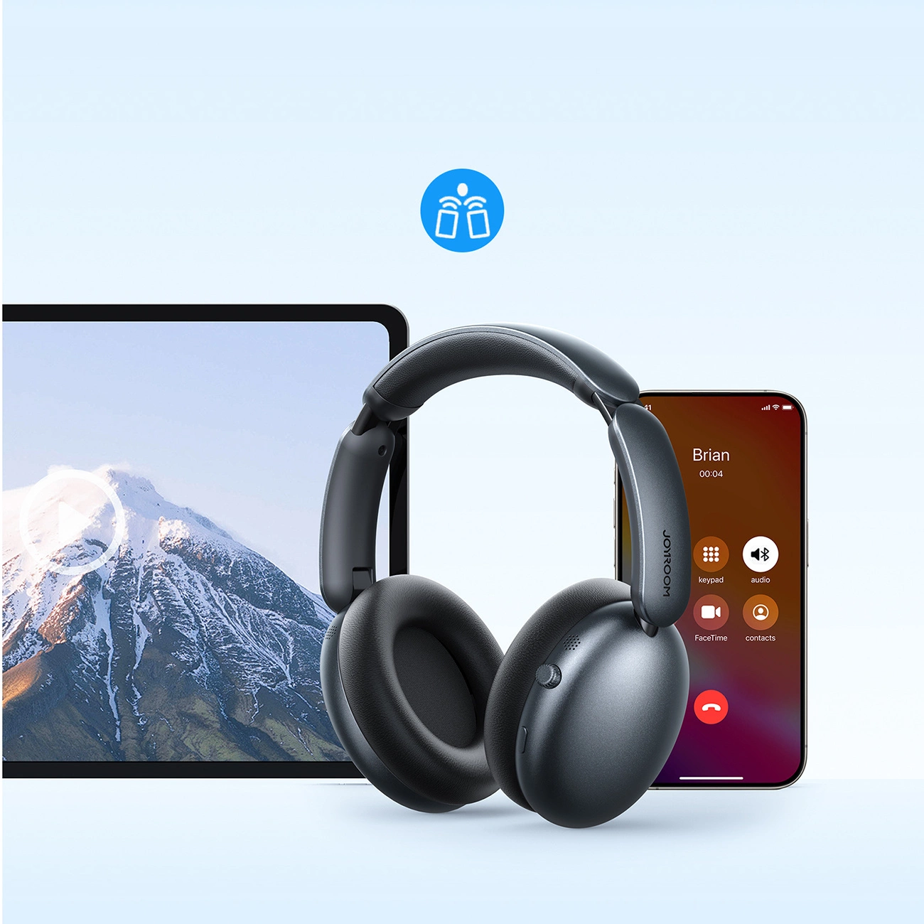 Handsfree Bluetooth Joyroom JR-JH1, A2DP, ANC, Sort