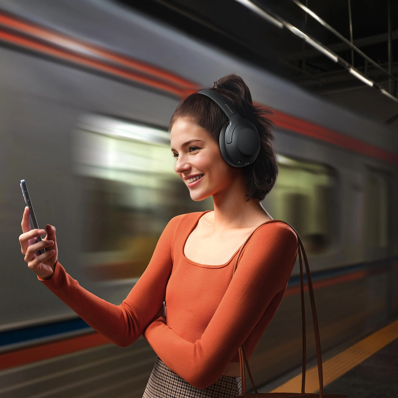 Handsfree Bluetooth Joyroom JR-JH2, A2DP, ANC, Sort