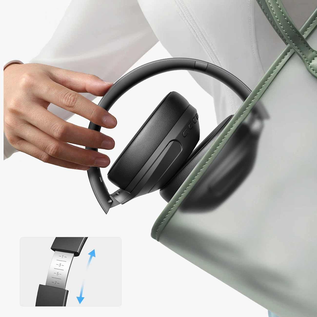 Handsfree Bluetooth Joyroom JR-JH2, A2DP, ANC, Sort