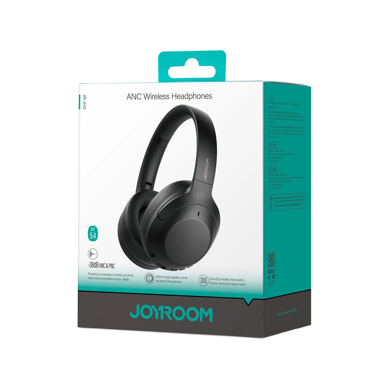 Handsfree Bluetooth Joyroom JR-JH2, A2DP, ANC, Sort