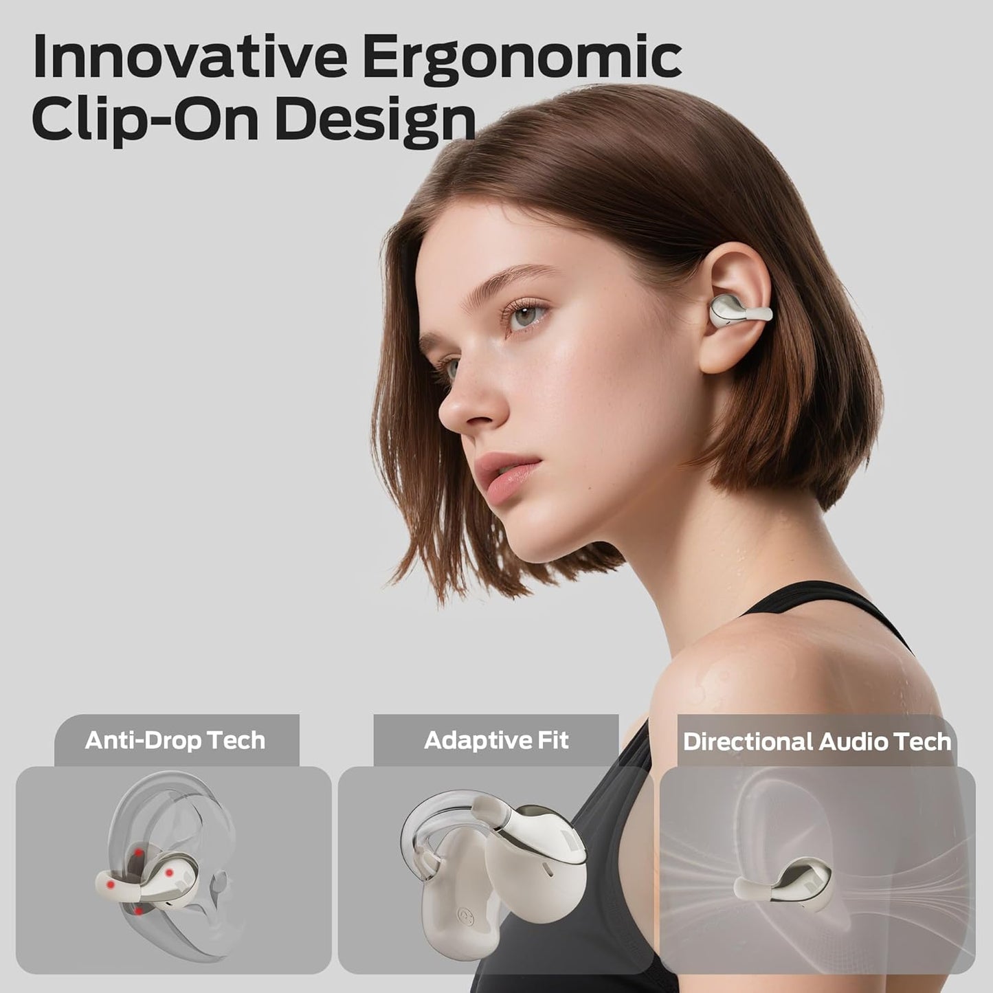 Handsfree Bluetooth Monster AC225, TWS, Lys Creme
