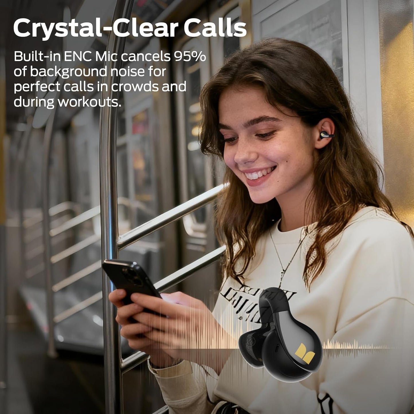 Handsfree Bluetooth Monster AC225, TWS, Sort