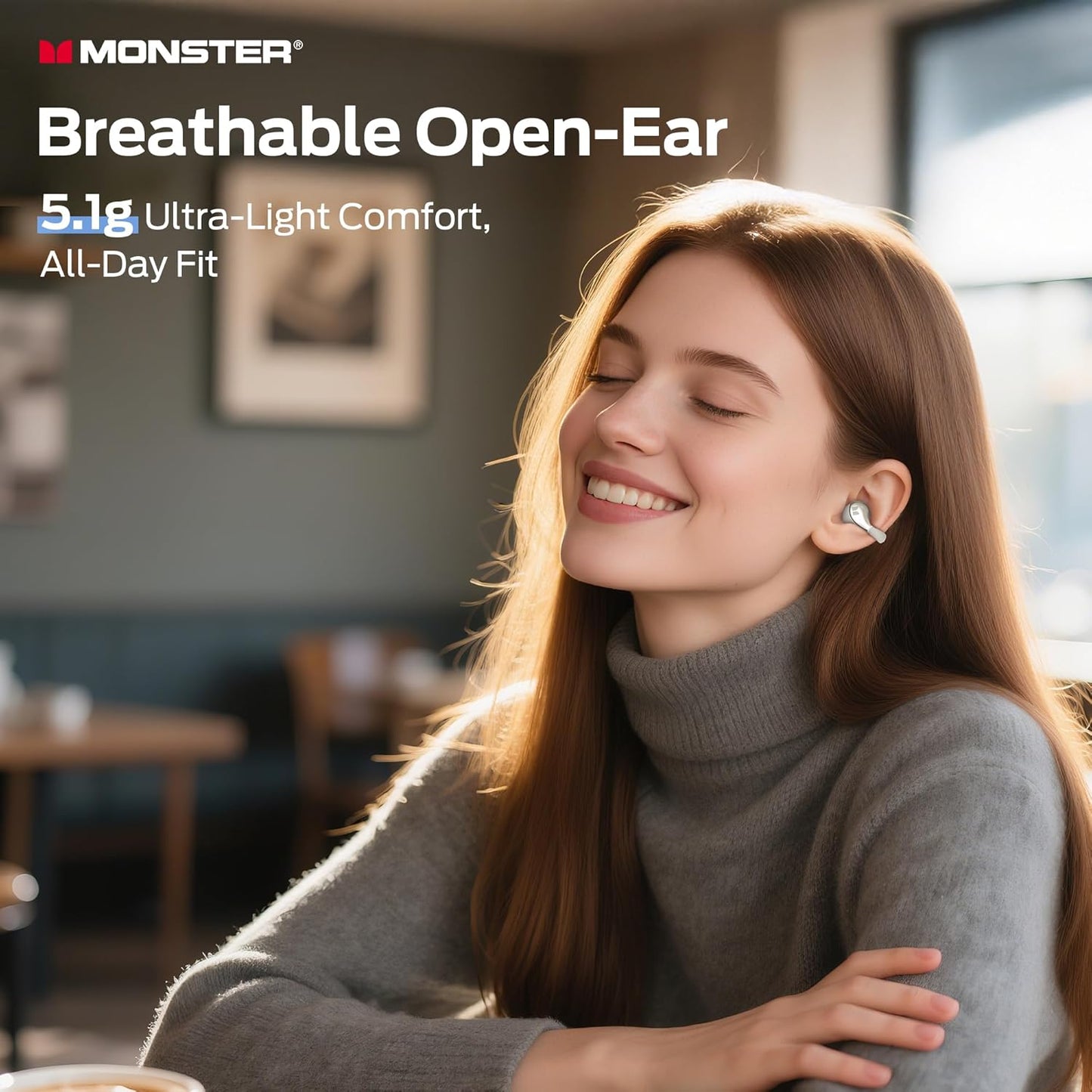 Handsfree Bluetooth Monster AC225, TWS, Lys Creme