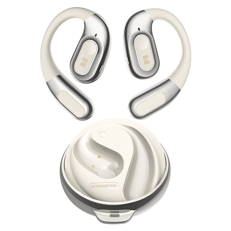 Handsfree Bluetooth Monster AC330 AI Oversættelse, TWS, Hvid