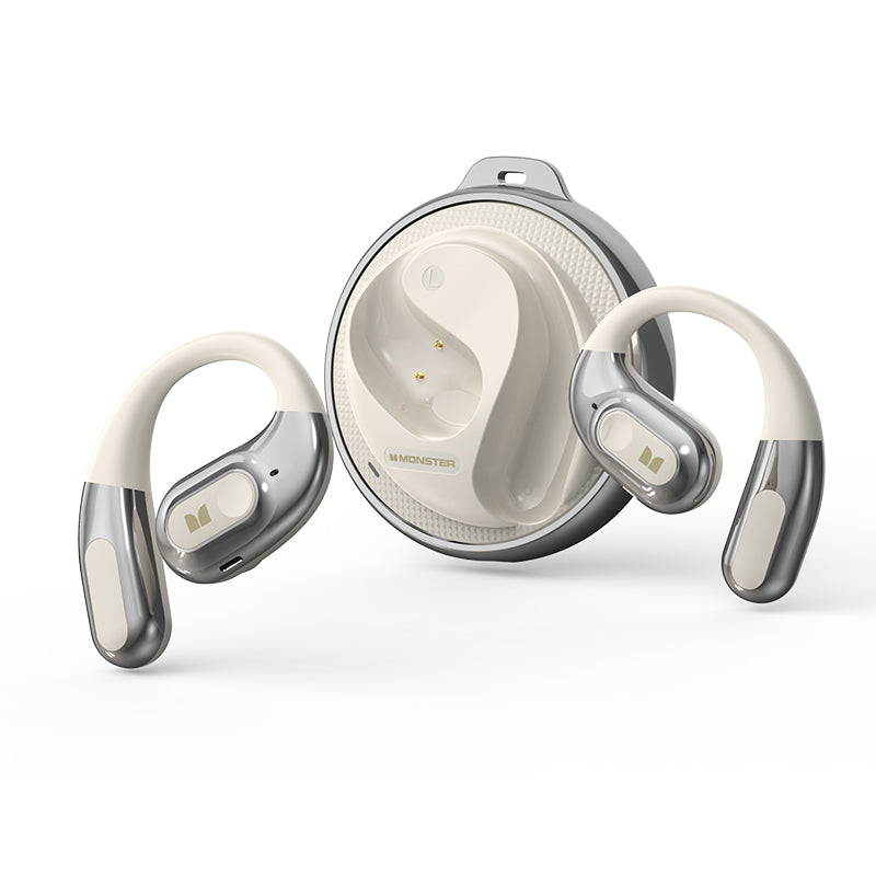 Handsfree Bluetooth Monster AC330 AI Oversættelse, TWS, Hvid