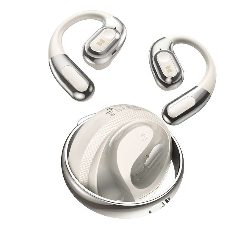 Handsfree Bluetooth Monster AC330 AI Oversættelse, TWS, Hvid