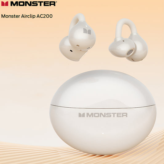 Handsfree Bluetooth Monster AirClip AC200, TWS, Lys Creme
