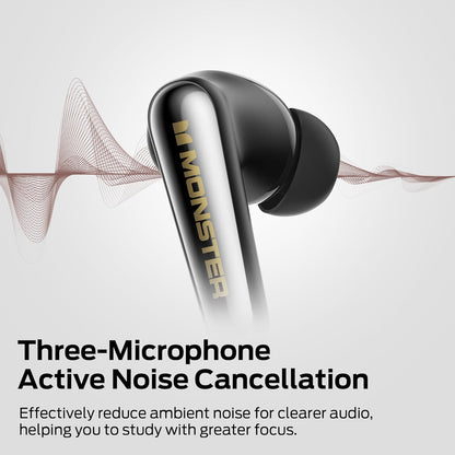Handsfree Bluetooth Monster Clarity 200, TWS, ANC, Sort