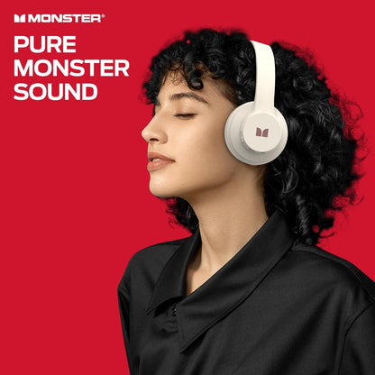 Handsfree Bluetooth Monster Mission 100, MultiPoint, A2DP, ANC, Hvid