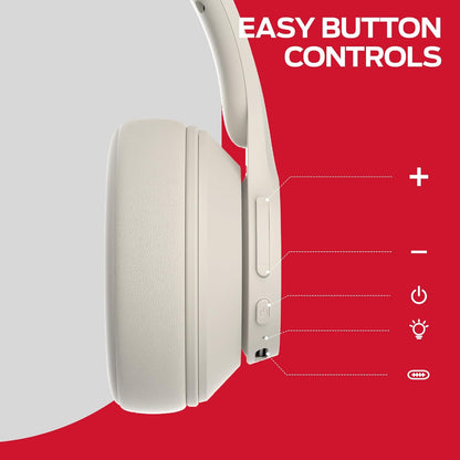 Handsfree Bluetooth Monster Mission 100, MultiPoint, A2DP, ANC, Hvid