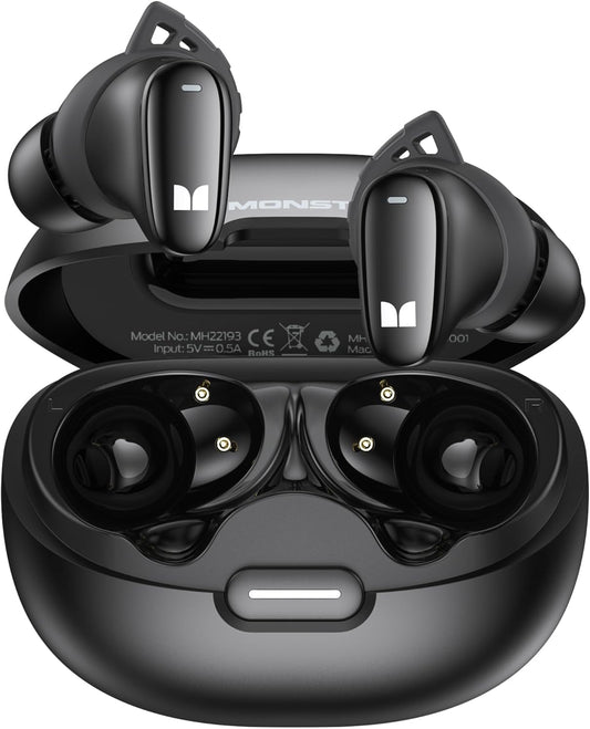 Handsfree Bluetooth Monster N-Lite 206, TWS, Sort