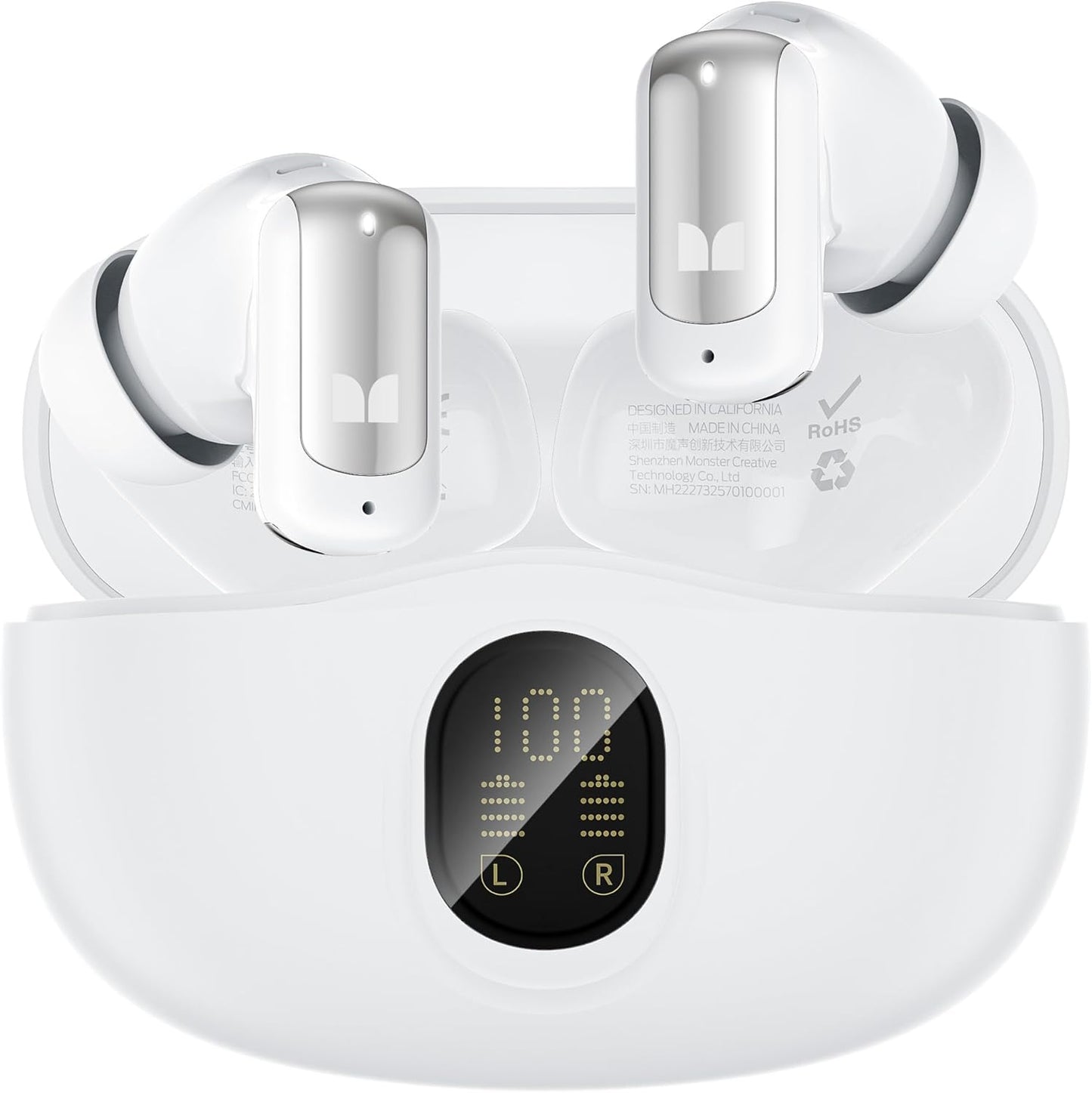 Handsfree Bluetooth Monster N-Lite 217, TWS, Hvid