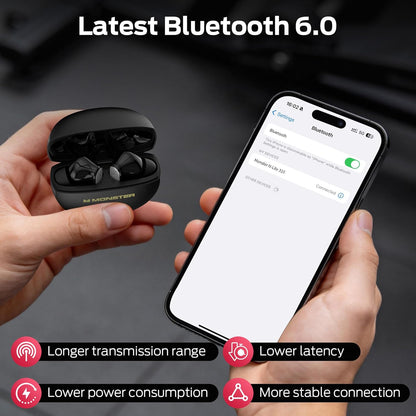 Handsfree Bluetooth Monster N-Lite 310, TWS, Sort