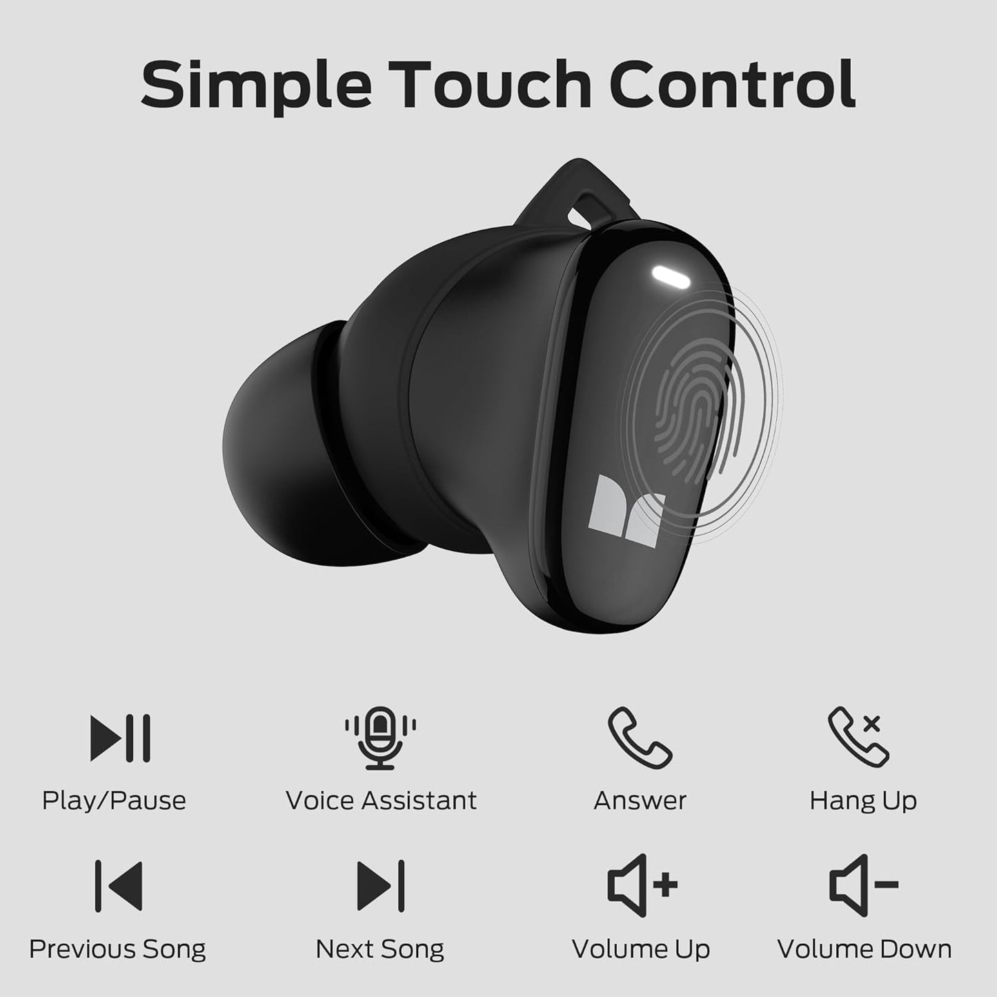 Handsfree Bluetooth Monster N-Lite 206, TWS, Sort