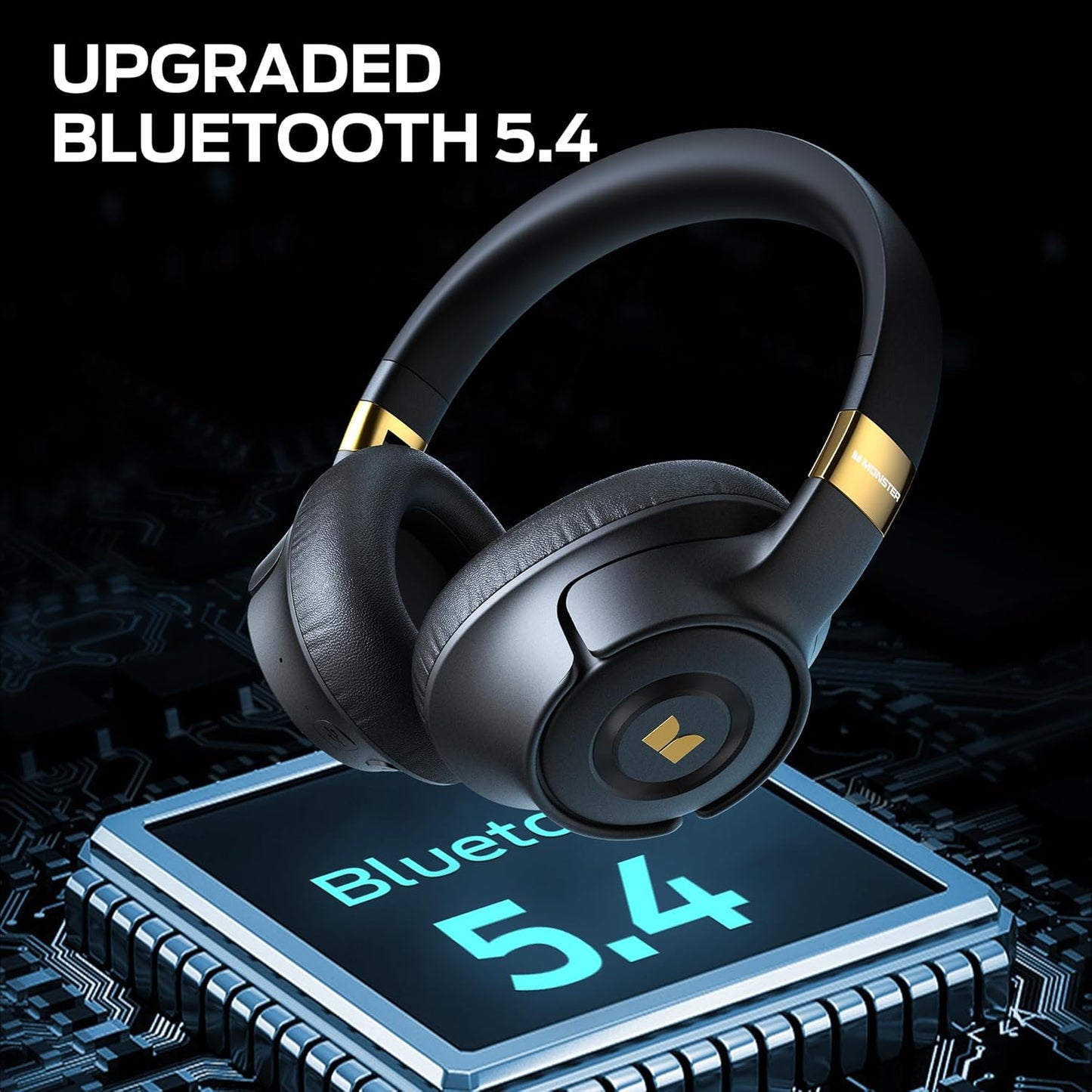 Bluetooth-håndfri Monster Persona SE, A2DP, ANC, Sort