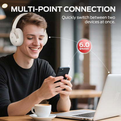 Handsfree Bluetooth Monster Persona 5th, MultiPoint, A2DP, ANC, Hvid