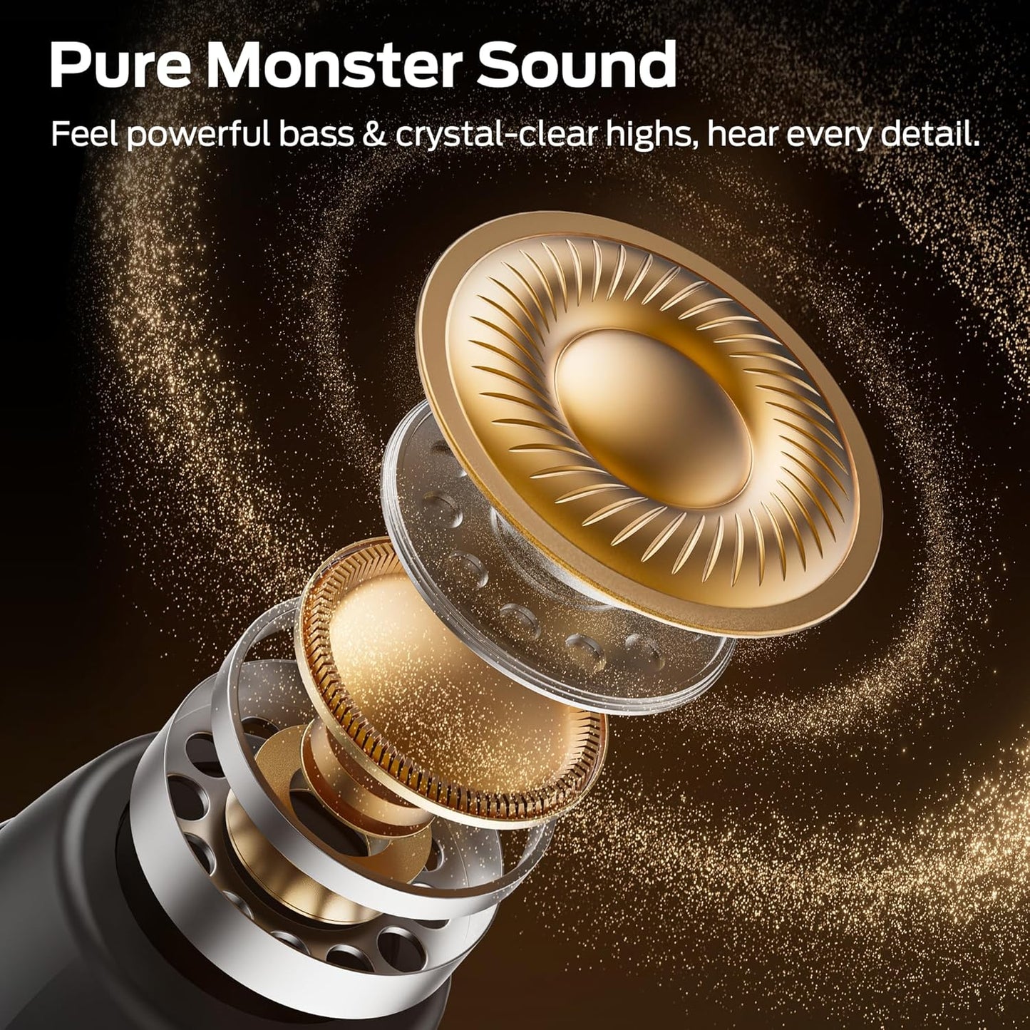 Handsfree Bluetooth Monster Sleep Ear100, TWS, Sort