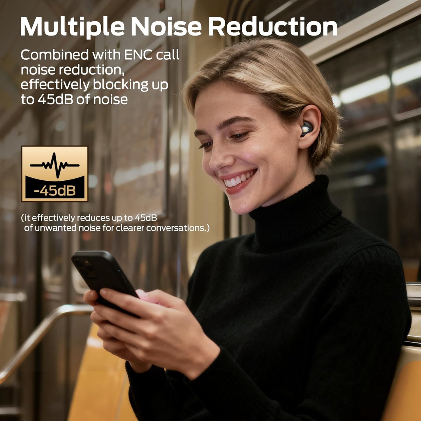 Handsfree Bluetooth Monster Sleep Ear100, TWS, Sort