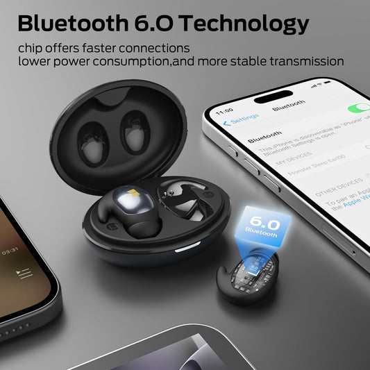 Handsfree Bluetooth Monster Sleep Ear100, TWS, Sort