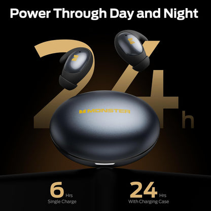Handsfree Bluetooth Monster Sleep Ear100, TWS, Sort