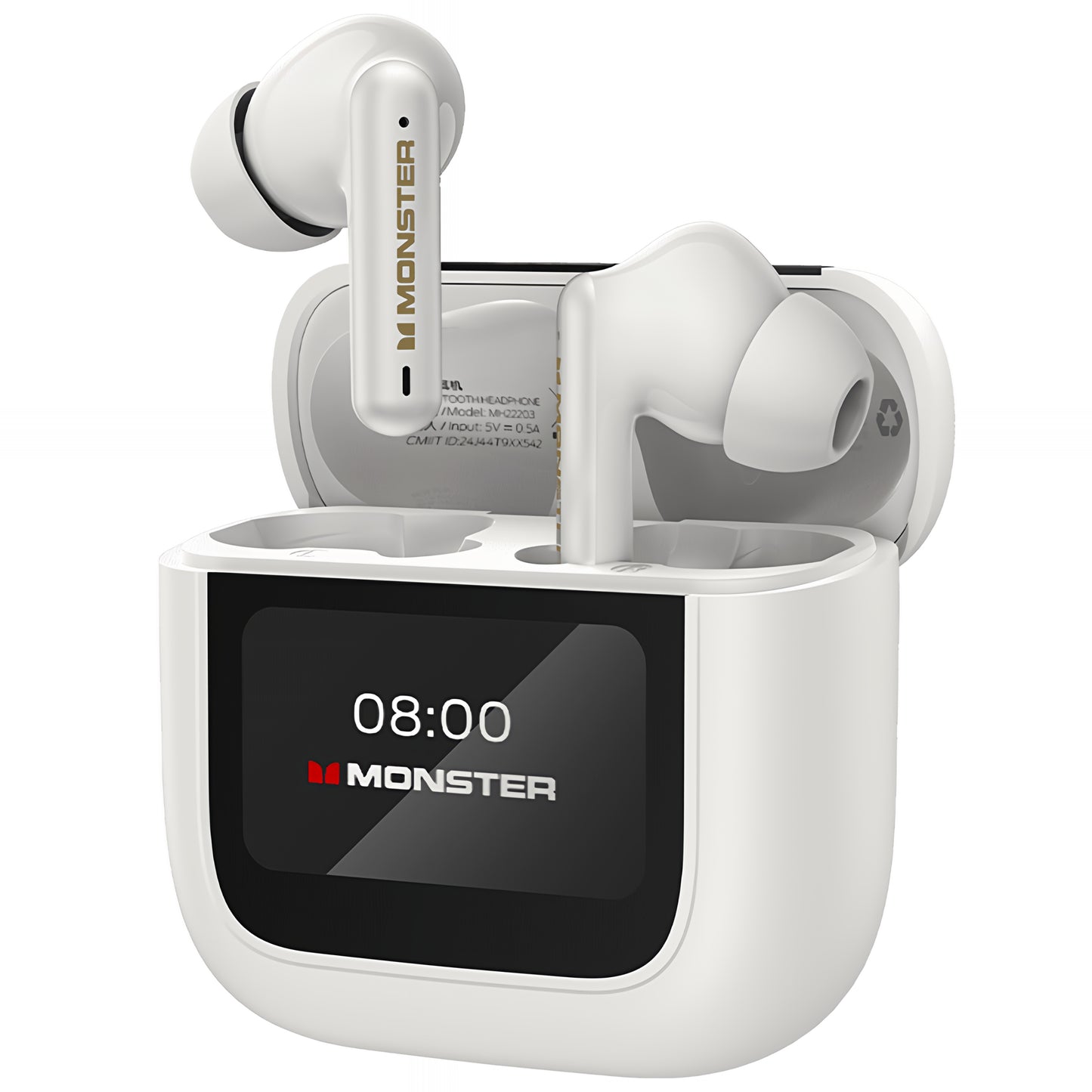 Handsfree Bluetooth Monster TH300, TWS, Hvid