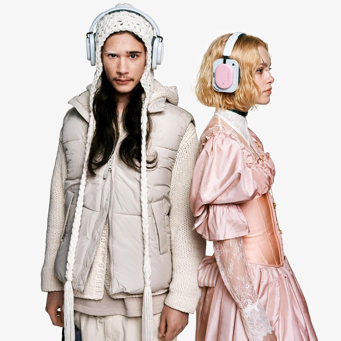Handsfree Bluetooth Nothing Headphone (a), MultiPoint, A2DP, ANC, Pink