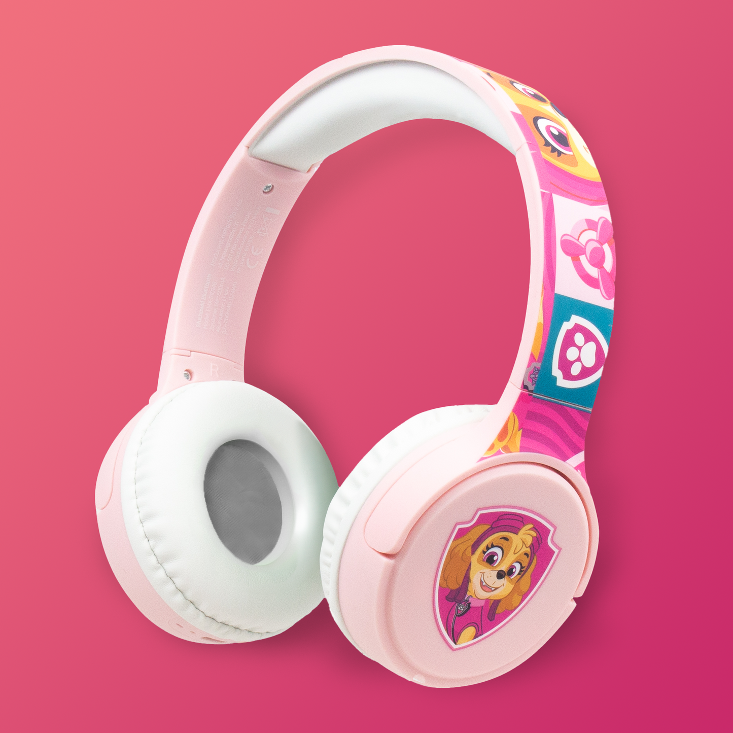 Handsfree Bluetooth OEM Paw Patrol Kids, A2DP, Lyserød