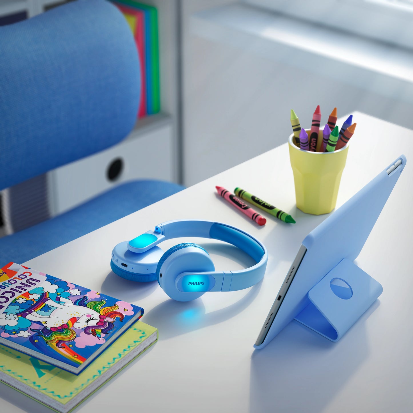 Handsfree Bluetooth Philips Kids, A2DP, Blå TAK4206BL/00