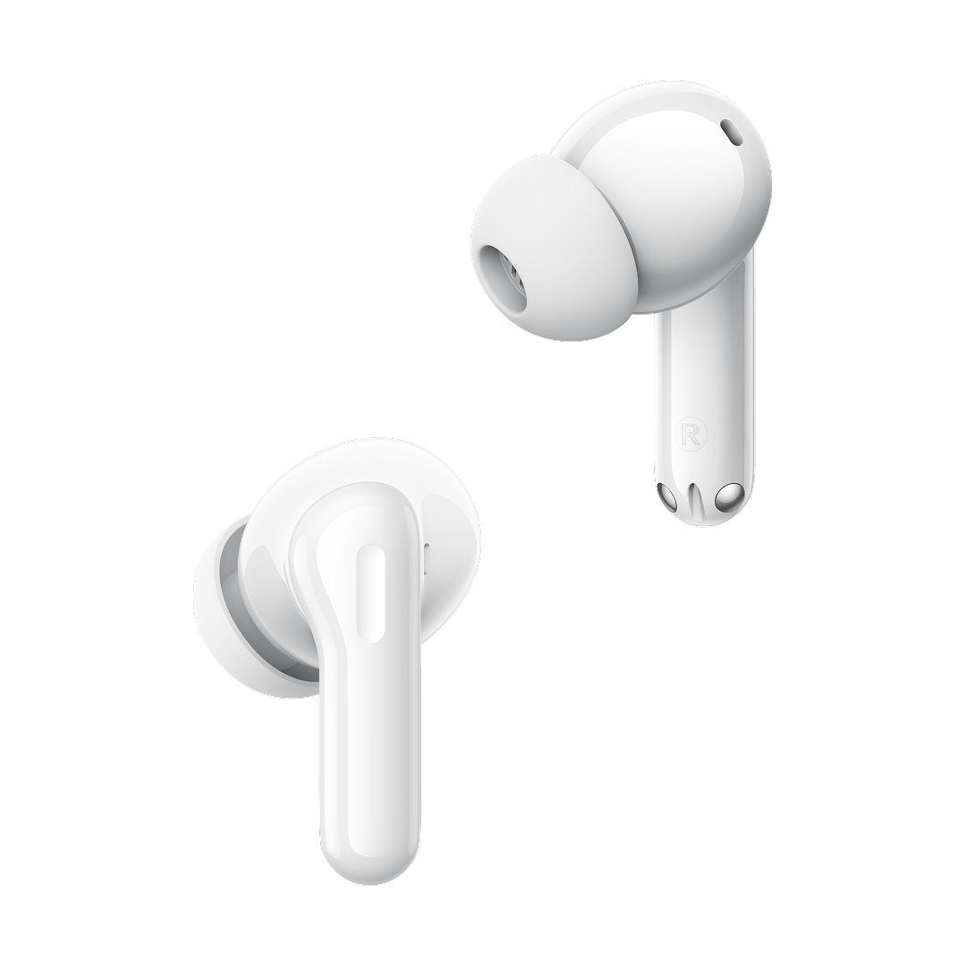 Handsfree Bluetooth Realme Buds T200, TWS, ANC, MultiPoint, Hvid