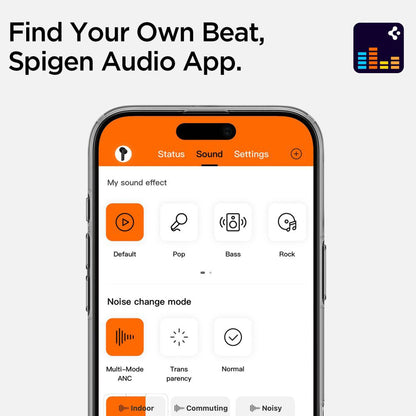 Handsfree Bluetooth Spigen SA2400, TWS, ANC, Sort