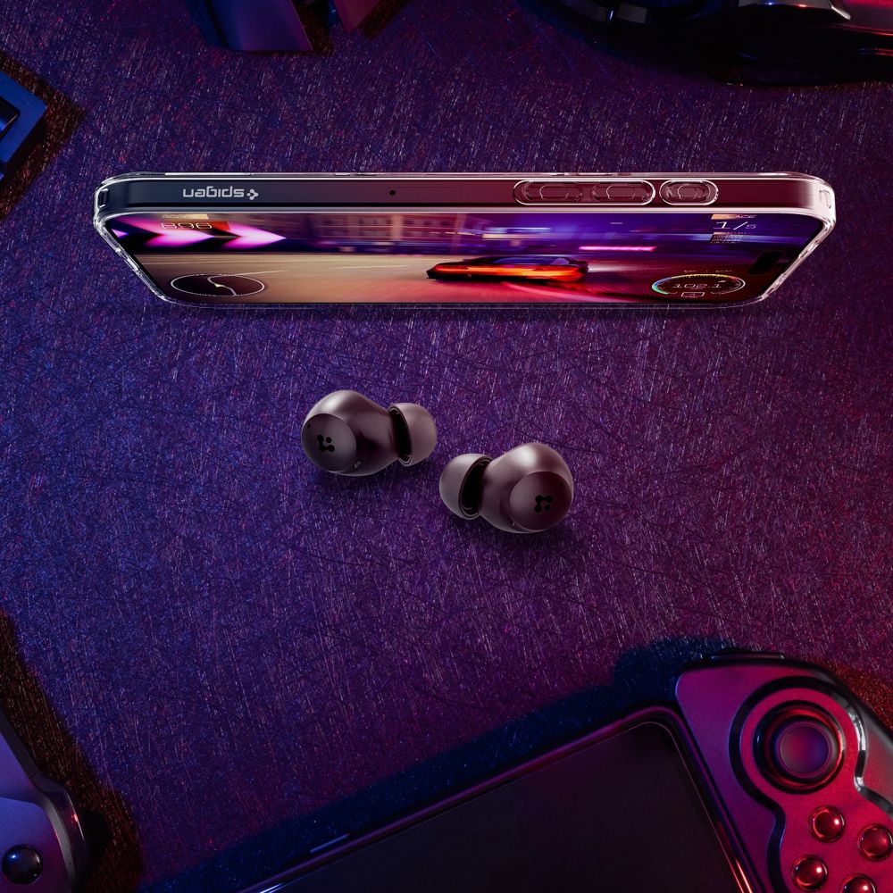 Handsfree Bluetooth Spigen SA2401, TWS, ANC, Sort